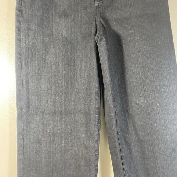 Madewell The Perfect Vintage Wide Leg Jean Women Size 25 X 30 Black Stretch Goth - Picture 3 of 16